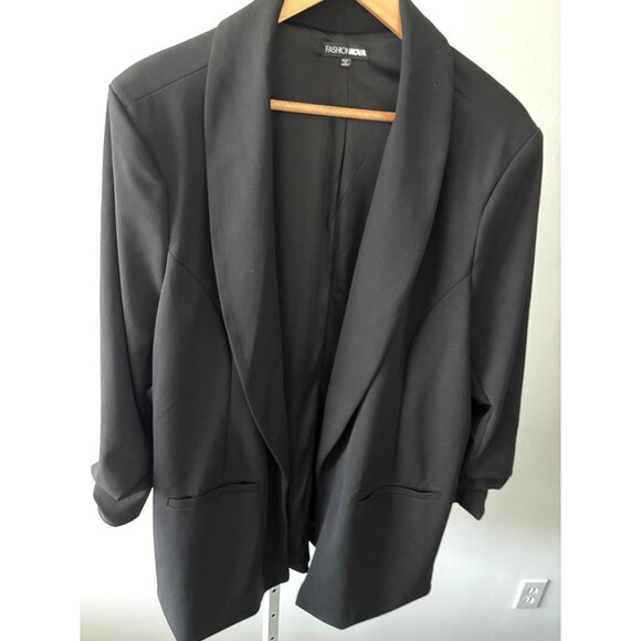 Fashion Nova Jackets & Blazers - Longline Blazer 3X Rolled Sleeve Boyfriend Fit Boss Babe Clean Girl Streetwear